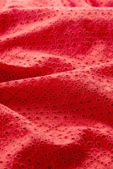 Seasalt Women's Meadow Saffron Sleeveless Broderie Dress In Tomato