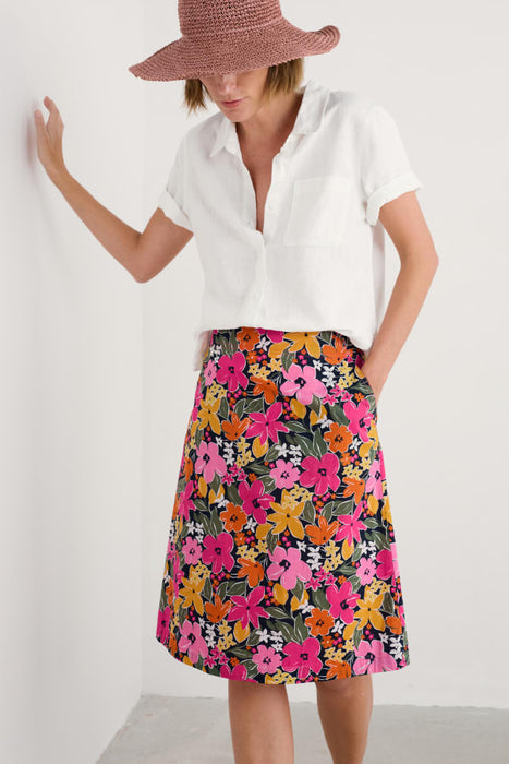 Seasalt Women's Paint Pot Skirt In Citrus Floral Tulip
