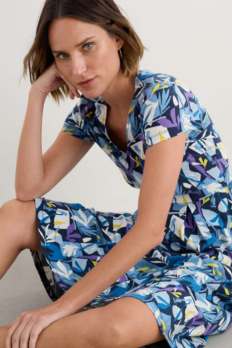 Seasalt Women's Pier View Jersey Dress In Papercut Shapes Maritime