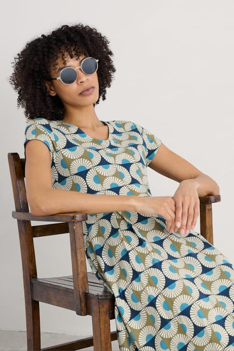 Seasalt Women's Pier View Jersey Dress In Sun Geo Poseidon