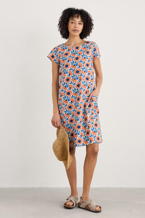 Seasalt Women's River Cove Dress In Bold Sunflower Chalk