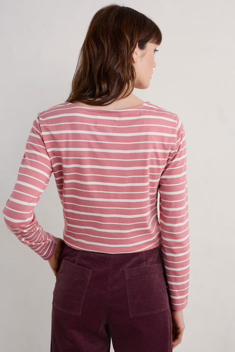 Seasalt Women's Sailor Shirt In Shore Pink Grass Chalk