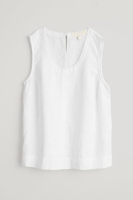 Seasalt Women's Lighthouse Station Linen Vest In Chalk