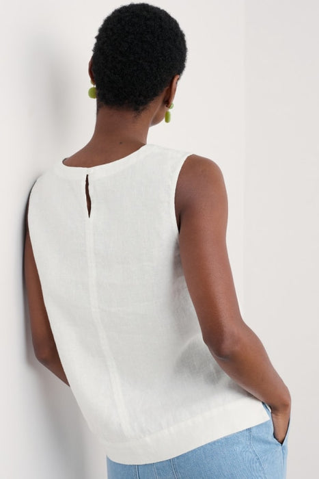 Seasalt Women's Lighthouse Station Linen Vest In Chalk