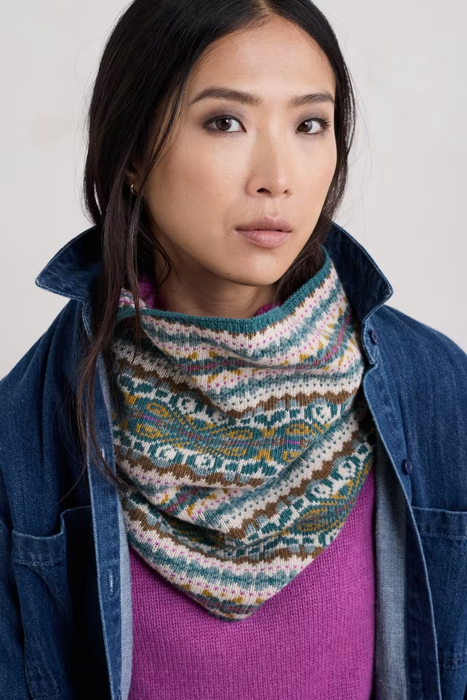 Seasalt Women's Touchstone Snood In Goldfinch Dusky Jade Multi