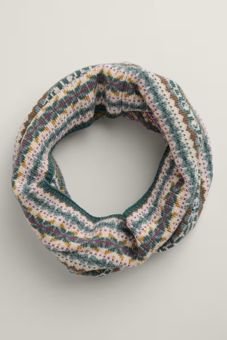 Seasalt Women's Touchstone Snood In Goldfinch Dusky Jade Multi