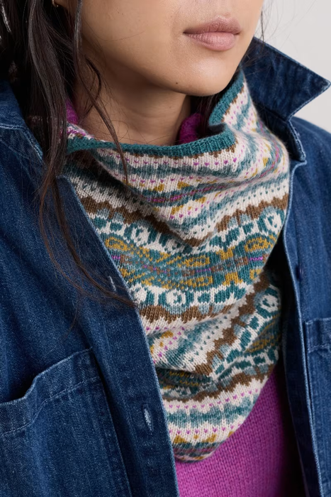 Seasalt Women's Touchstone Snood In Goldfinch Dusky Jade Multi