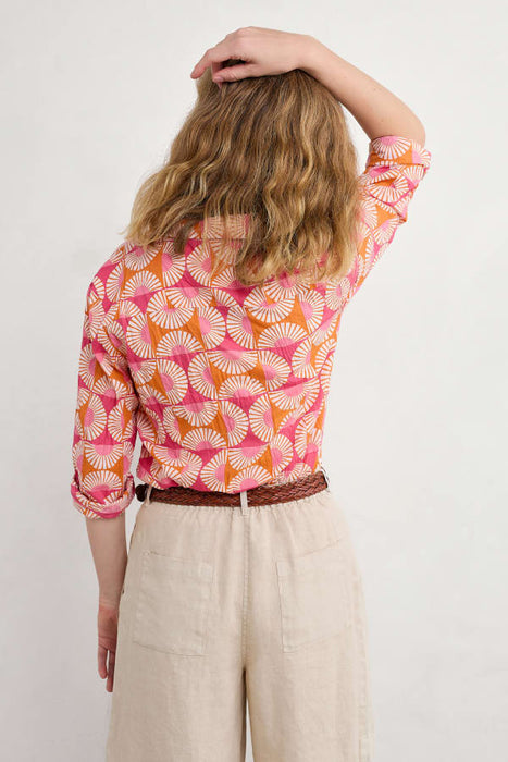 Seasalt Women's Larissa Shirt In Sun Geo Marigold