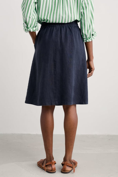 Seasalt Women's Pepper Moth Linen Skirt In Maritime