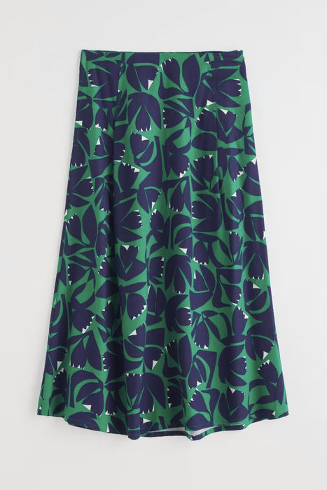 Seasalt Women's Swallow Hill Printed A-Line Skirt In Floral Cutout Glade