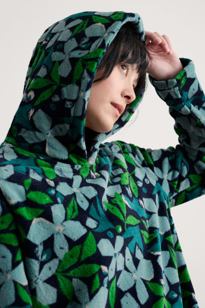 Seasalt Women's Snugsoft Hoodie In Headland Collage Fern