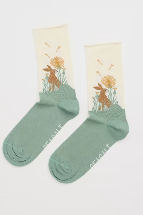 Seasalt Women's Arty Organic Cotton Socks In Privet Chalk Nettle