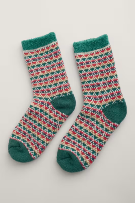 Seasalt Women's Cabin Socks In Hemmick Dark Jade