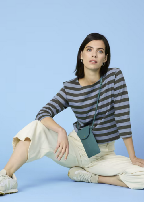 Seasalt Women's Sailor 3/4 Sleeve Top Organic Cotton Jersey In Cornish Nori