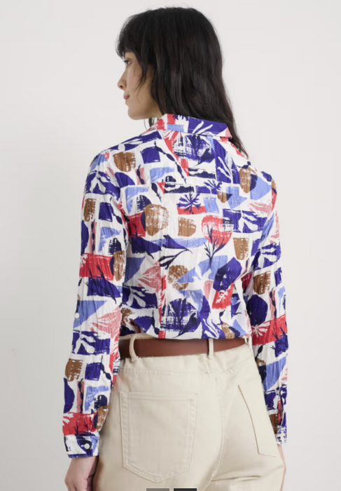 Seasalt Women's Larissa Shirt in GOTS-Certified Organic Cotton In Marine Forms Chalk