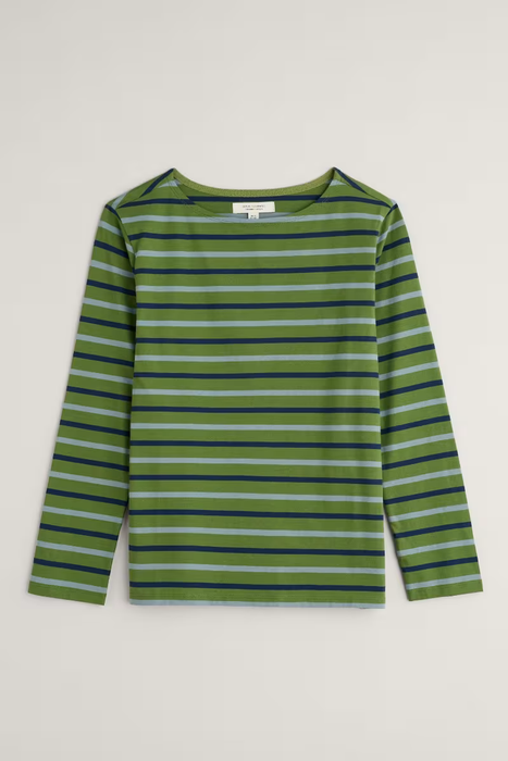 Seasalt Women's Sailor Shirt In Duet Breton Grassland