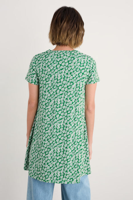 Seasalt Women's Wreathe Short Sleeve Jersey Tunic In Screenprint Daisy Island