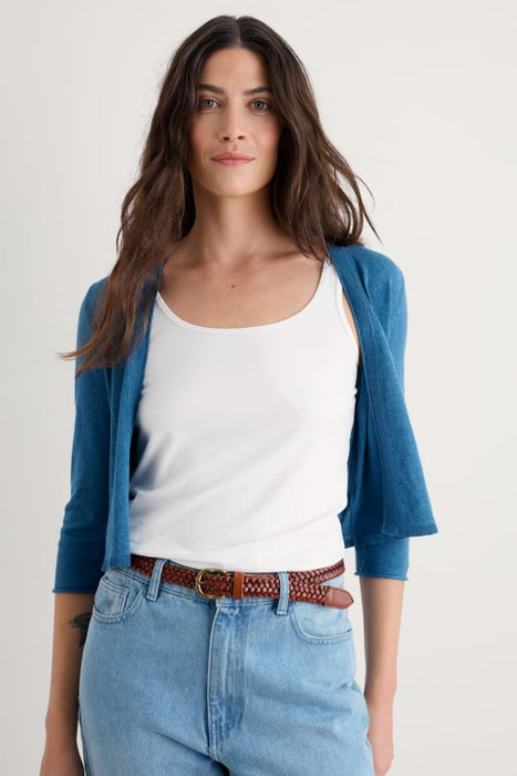 Seasalt Women's Vanessa Knitted Cardigan in GOTS-Certified Organic Cotton In Sailor