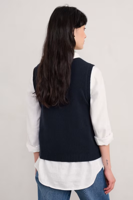 Seasalt Women's East View Knitted Vest In Maritime