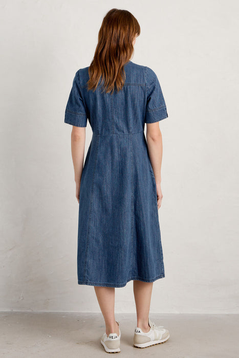 Seasalt Women's Wightwick Midi Dress In Mid Indigo Wash