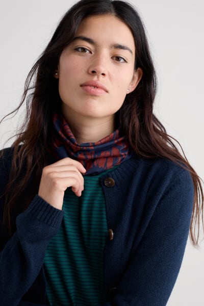 Seasalt Women's Organic Cotton Handyband In Windswept Floral Burgundy