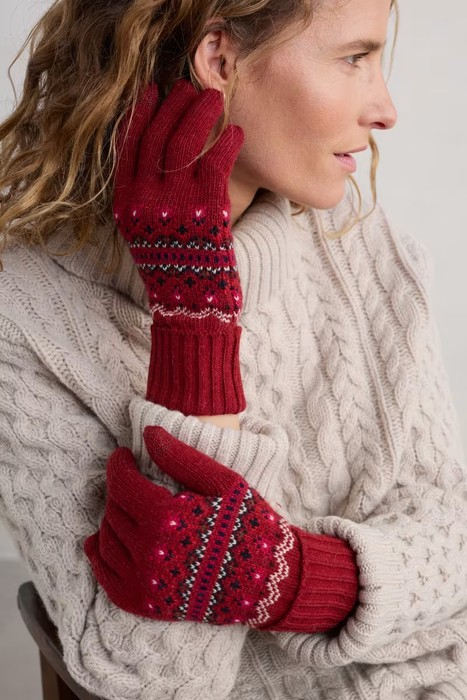 Seasalt Women's Very Clever Gloves In Well House Dahlia Mix