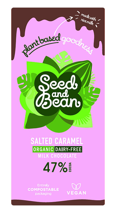 Seed & Bean Salted Caramel Rice Milk Chocolate Bar