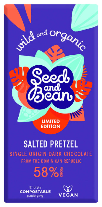Seed & Bean Salted Pretzel Dark Chocolate Bar