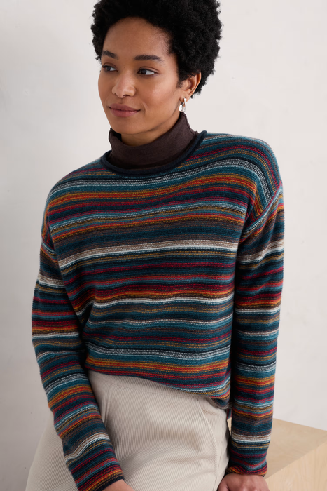 Seasalt Women's Fruity Jumper In Ripple Marks Galley Mix