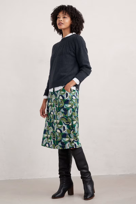 Seasalt Women's Forest View Skirt In Land Forms Cut Grass