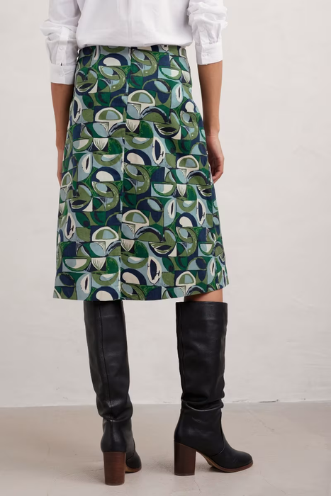 Seasalt Women's Forest View Skirt In Land Forms Cut Grass