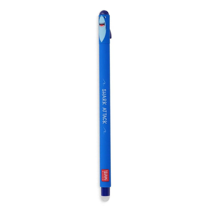 Legami Erasable Blue Shark Gel Pen