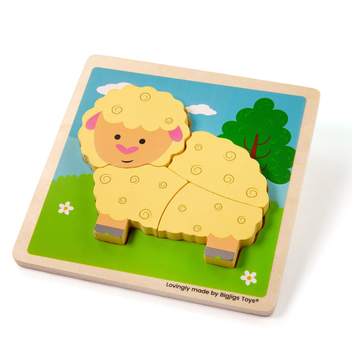 Bigjigs Chunky Lift-Out Puzzle - Sheep