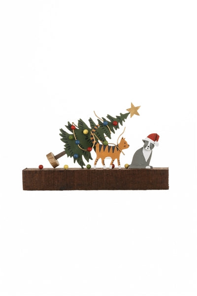 Shoeless Joe Festive Cat Xmas Chaos Christmas Ornament