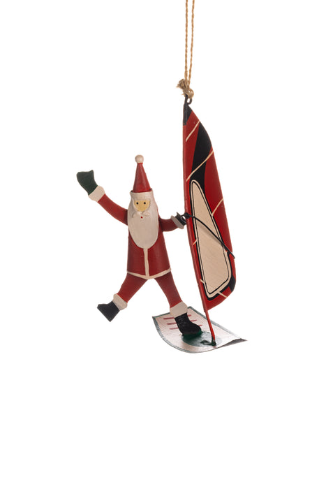 Shoeless Joe Windsurf Santa Hanging Decoration