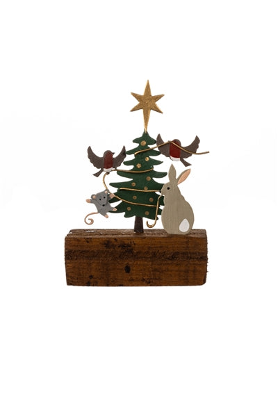 Shoeless Joe Festive Animals Decorating Tree Christmas Christmas Ornament