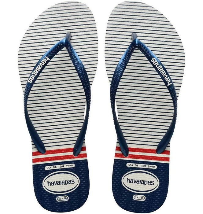 Havaianas Women's Havaianas Slim Nautical In White/Navy/Red
