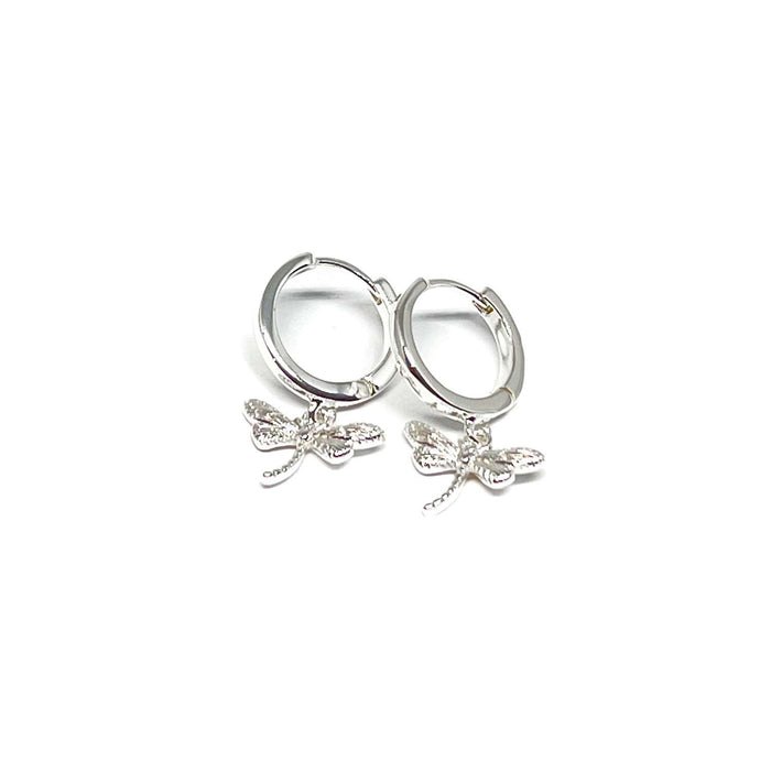 Clementine Sierra Dragonfly Earrings - Silver