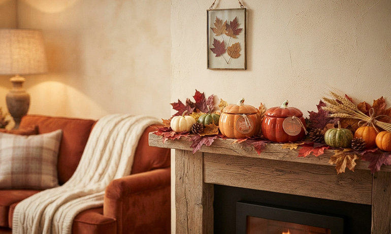 Sifcon Autumn Pumpkin Candle Pot