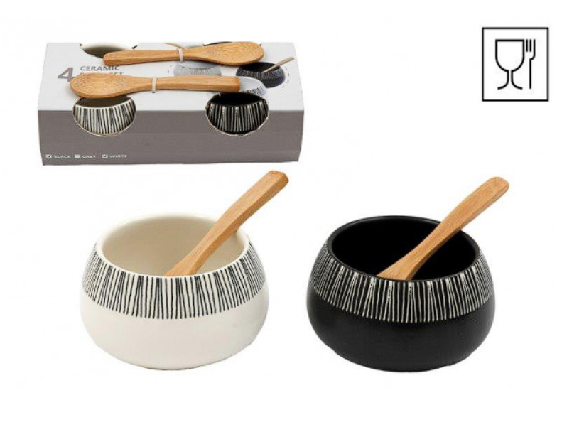 Sifcon Bowl & Spoon Set 4 Piece