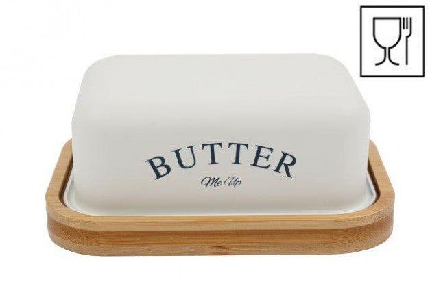 Sifcon Butter Dish With Wooden Base