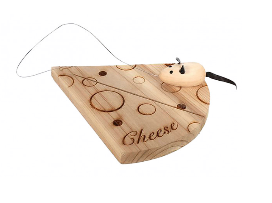 Sifcon Wood Cheese Style Cheese Board & Mouse