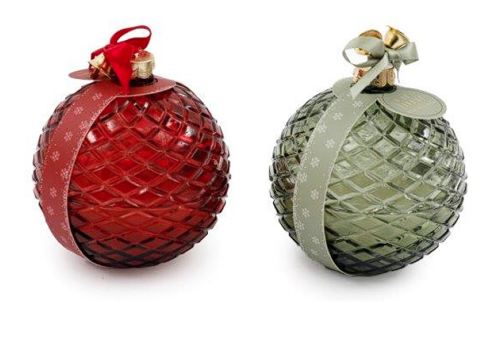 Sifcon Christmas Bauble Shaped Candle Pot 11.5 cm