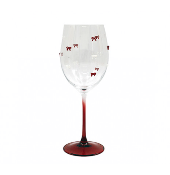 Sifcon Christmas Bow Embossed Wine Glass 24.5cm
