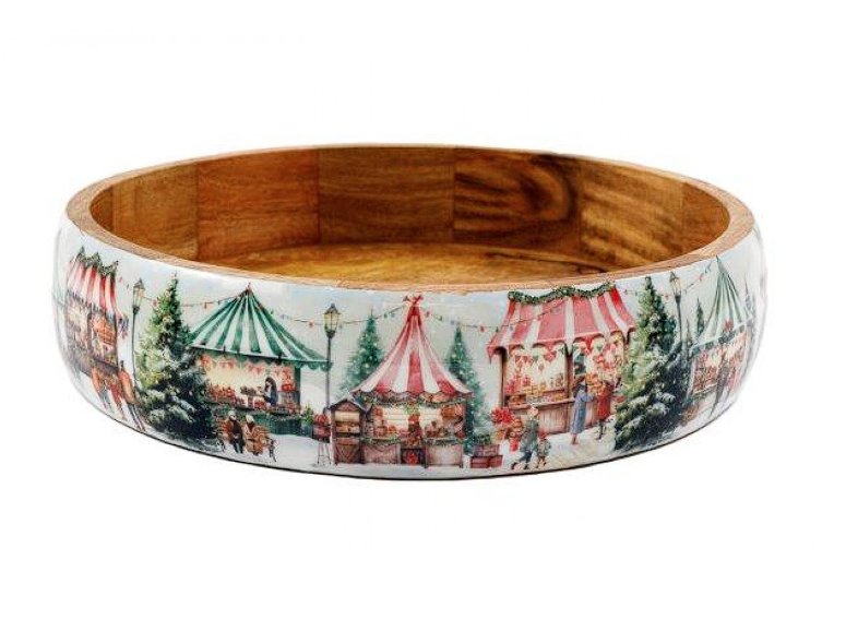 Sifcon Christmas Market Enamel Bowl 30cm
