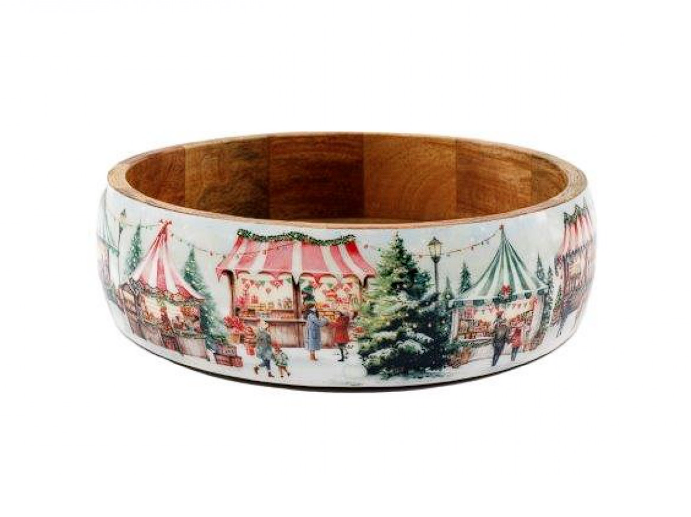 Sifcon Christmas Market Enamel Bowl 25cm