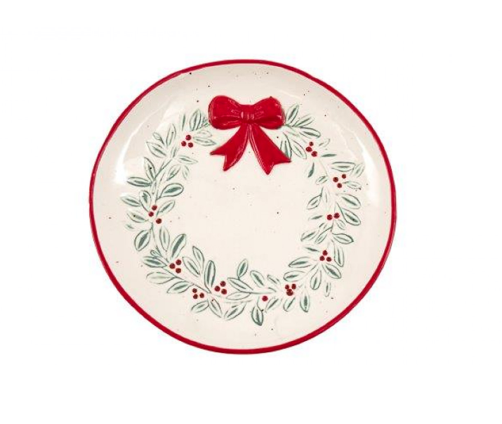 Sifcon Christmas Tree Bow Embossed Bowl 16cm