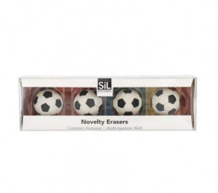 Sifcon Football Shaped Eraser 4 Pack