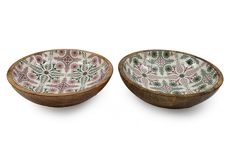 Sifcon Green & Pink Enamel Bowl