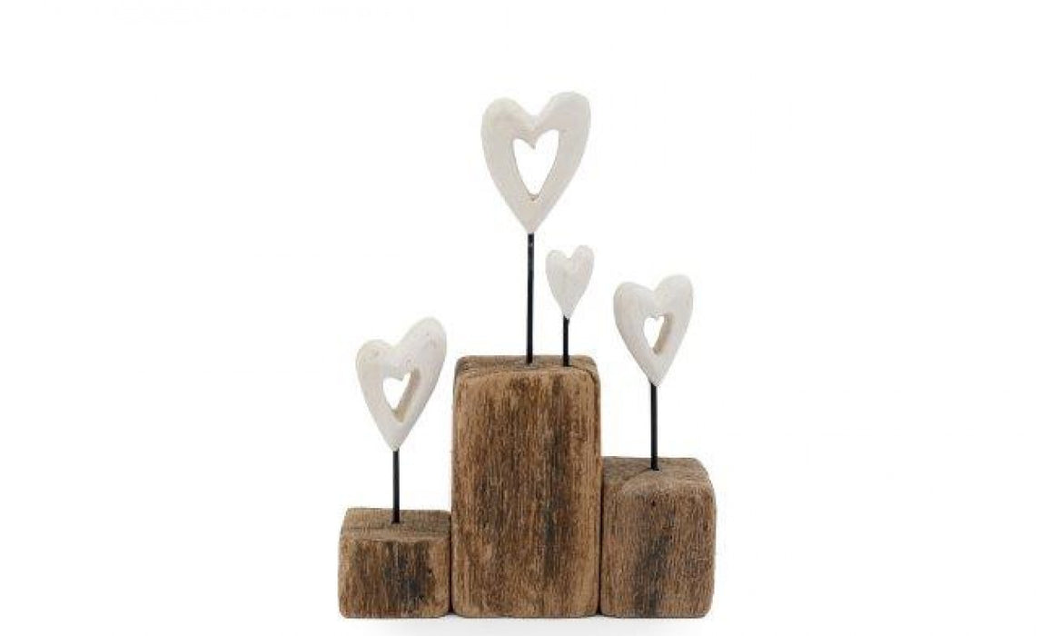 Sifcon Hearts On Wooden Stand Decoration